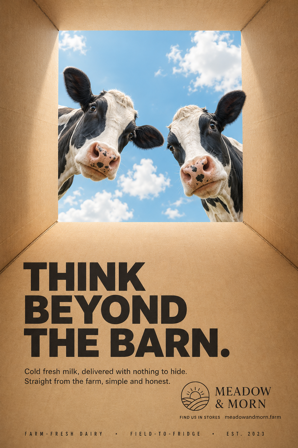 Static ad banner — Meadow & Morn farm-fresh dairy